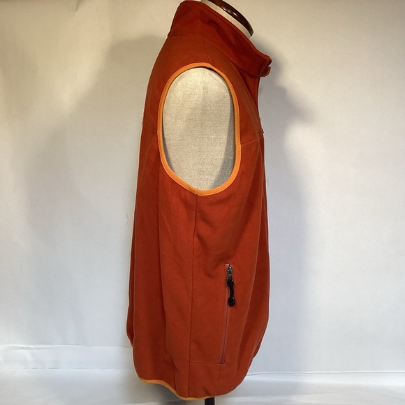 L.L. Bean Zip Up Fleece Vest Men’s size Large Burnt Orange - Picture 3 of 11